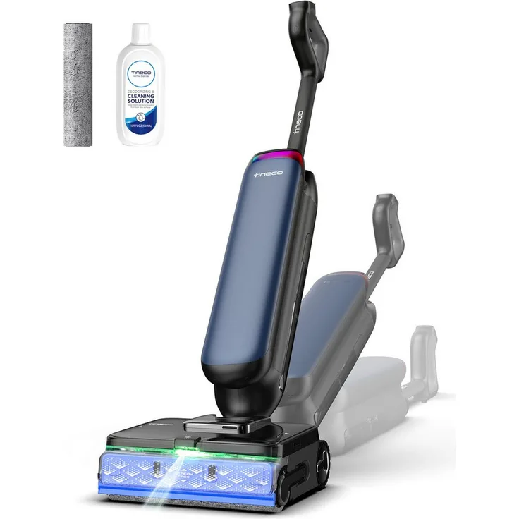 Tineco FLOOR ONE Station S9 Artist, Nass-Trocken-Sauger mit 5L Frischwasserstation, 230 W, 22.000 pa Saugleistung, 110° Heißluft-Trocknung