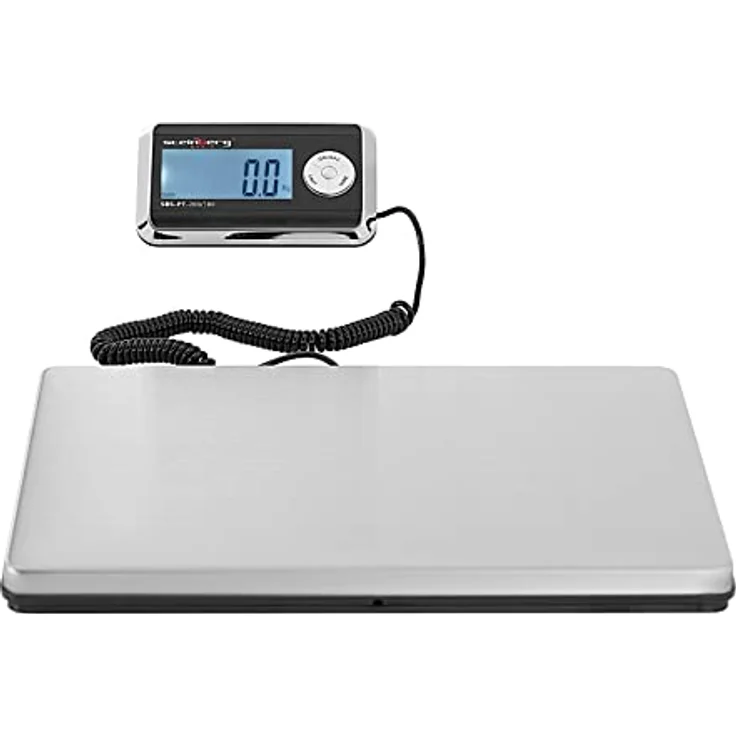 Steinberg Systems Feinwaage Paketwaage 200Kg 100G Präzisionswaage Briefwaage Plattformwaage, Edelstahl, LCD-Display mit Hintergrundbeleuchtung – Bild 3