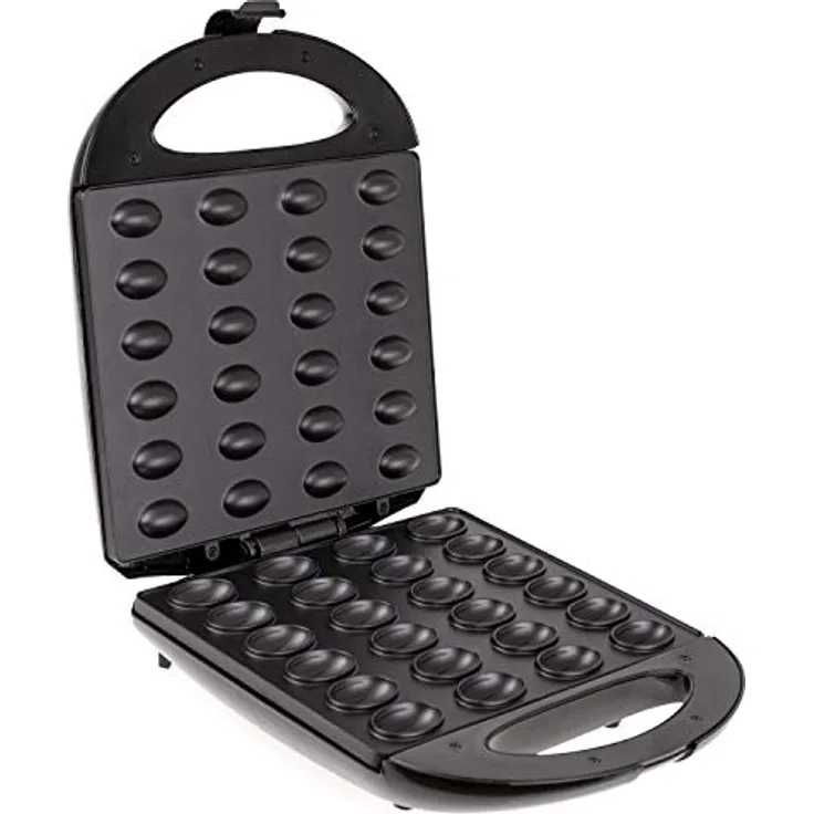 Mesko MS 3041 Waffeleisen, Nussbäcker für 24 Nusshälften, XL, 1600 W, Antihaftbeschichtung, Zaubernuss, Nussmaker, Oreschniza, Backautomat, Nusswaffeleisen für Oreschki, Schwarz