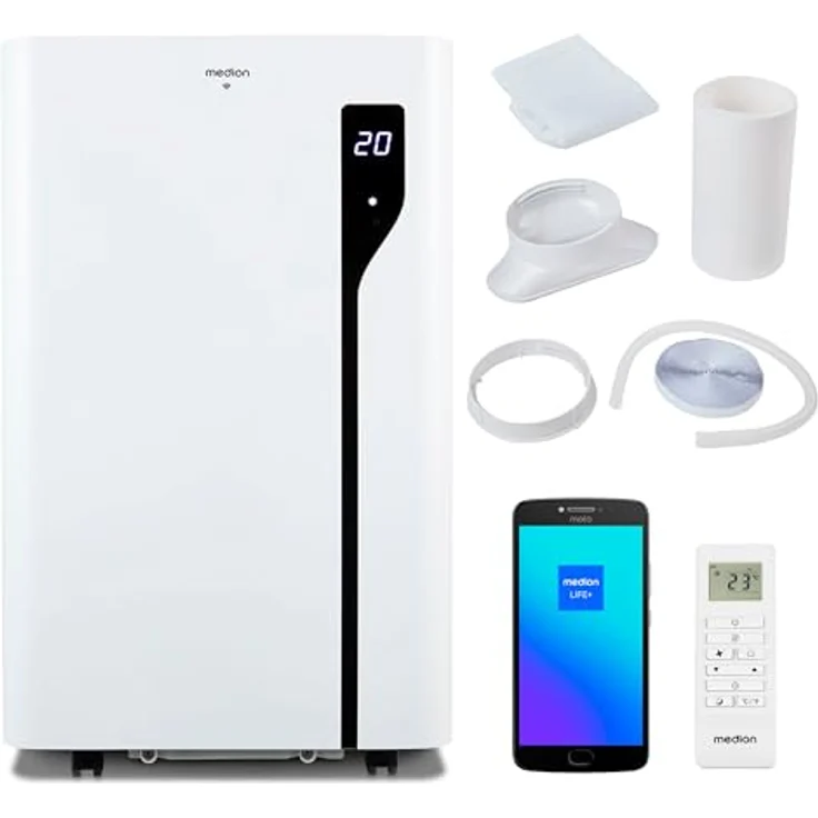 MEDION LIFE® P1200 Klimaanlage 12.000 BTU, R290, App- und Sprachsteuerung, kühlt bis 36m², Fenster-Kit – Bild 2