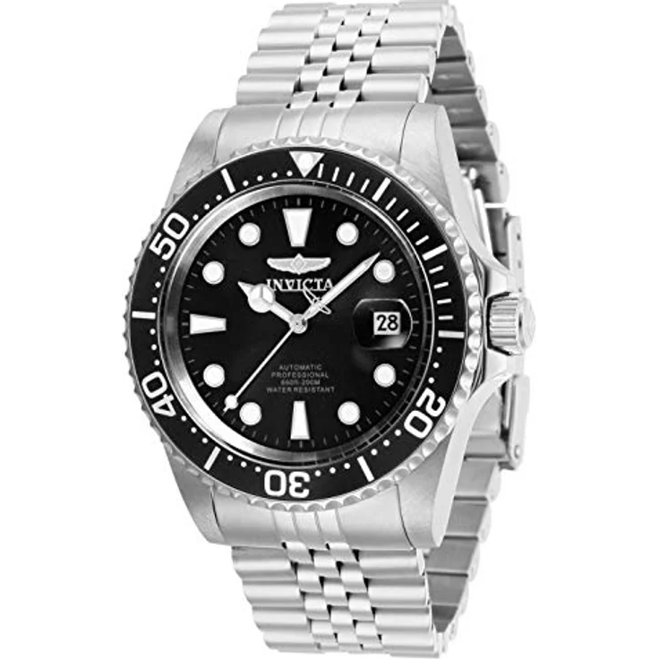 Invicta Pro Diver 30091, Edelstahl Herren Automatikuhr mit schwarzem Zifferblatt, 42mm, 20 bar wasserdicht – Bild 1