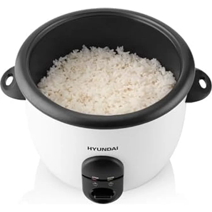 HYUNDAI ELECTRONICS Reiskocher RC150, 1,5 l, 1200 g Reis, 460 W, Reiswärmer, Antihaftbeschichteter Gartopf, Weiß – Bild 3