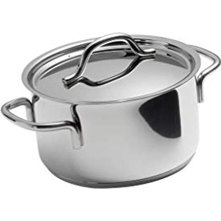BK Profiline Edelstahl 16 cm/1,5 L Kochtopf mit Deckel, Induktionsgeeignet, Backofen- und Broiler sicher bis 230˚C, Langlebig & Stapelbar, Spülmaschinenfest, PFAS frei, Silber – Bild 1