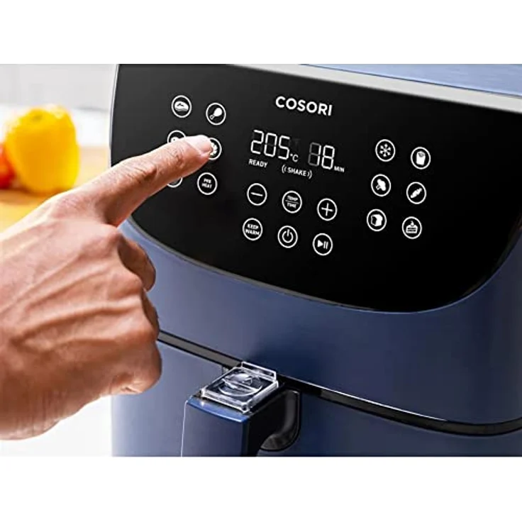 COSORI CP 158-RXL Heißluftfritteuse, 1700 Watt, 5,5 Liter, ohne Fett, Thermostat, 11 Programme, 60 Min. Timer, Kunststoff, Metall, blau – Bild 2