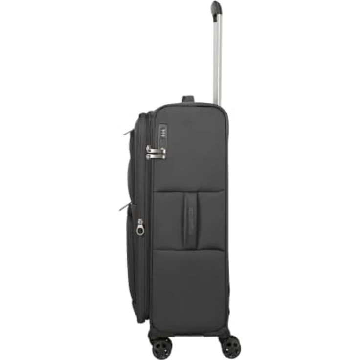 Travelite Cubis M 72 cm Trolley mit 4 Rollen, grau, 100% Polyester, 41 x 27 x 72 cm – Bild 3
