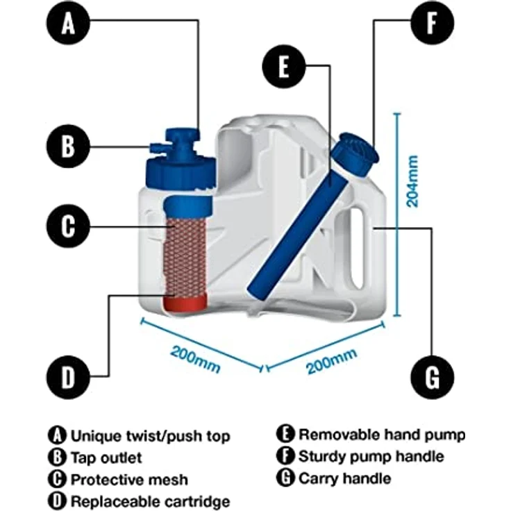 LIFESAVER Cube Aktivkohlefilter Ersatzfilterset, entfernt Chlor, Geschmacks- und Geruchsstoffe, für 100 Liter Nutzung – Bild 4