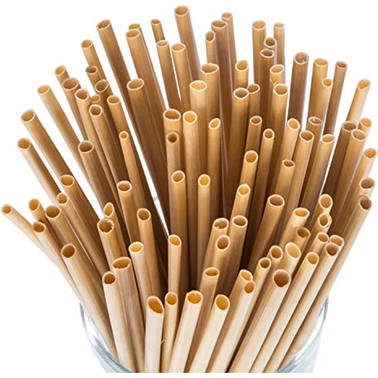 100 Stück BiO Weizen Strohhalme wiederverwendbar Umweltreundliche Trinkhalme Set - Preisvergleich – Bild 3