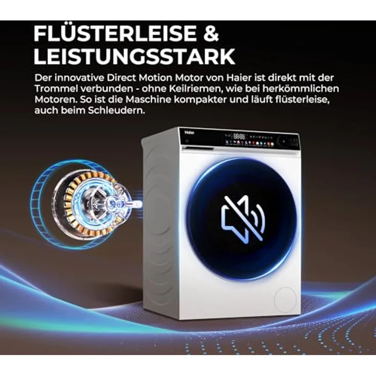 HAIER HW130-B14667U1 G7 Waschmaschine, 13 kg, 1330 U/Min., intelligente Automatik, XL Pillow-Schontrommel, Hygienefunktionen, Vollwasserschutz – Bild 7