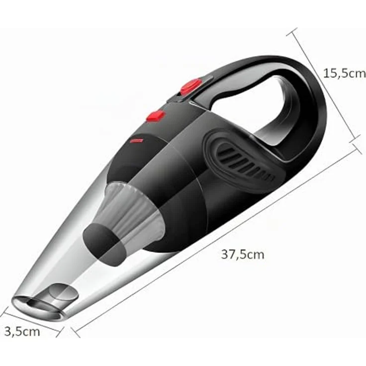 Retoo 120W Handstaubsauger Auto, tragbarer Autostaubsauger mit 4200 Pascal Saugkraft, schwarz – Bild 9
