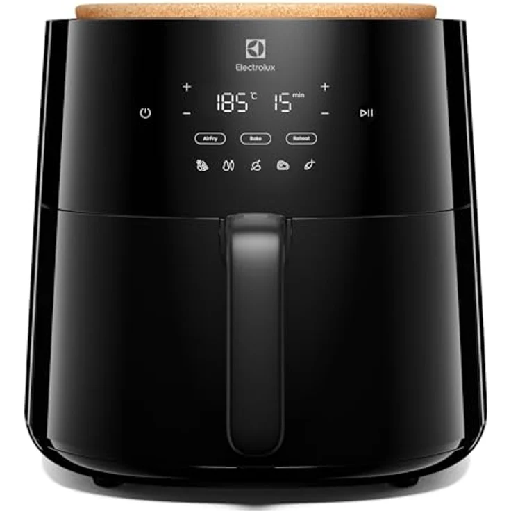 Electrolux Airfryer Serie 700 EAF7B, Heißluftfritteuse zum Braten, Grillen oder Backen, kompaktes Design, voreingestellte Funktionen und Rezepte, antihaftbeschichtete Oberfläche – Bild 1