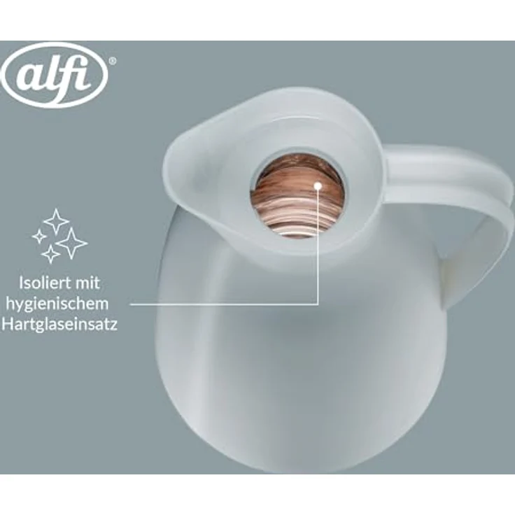 alfi 0825.297.100 Isolierkanne, Kunststoff gefrostet Quary 1,0 l, 12 Stunden heiß, 24 Stunden kalt – Bild 6