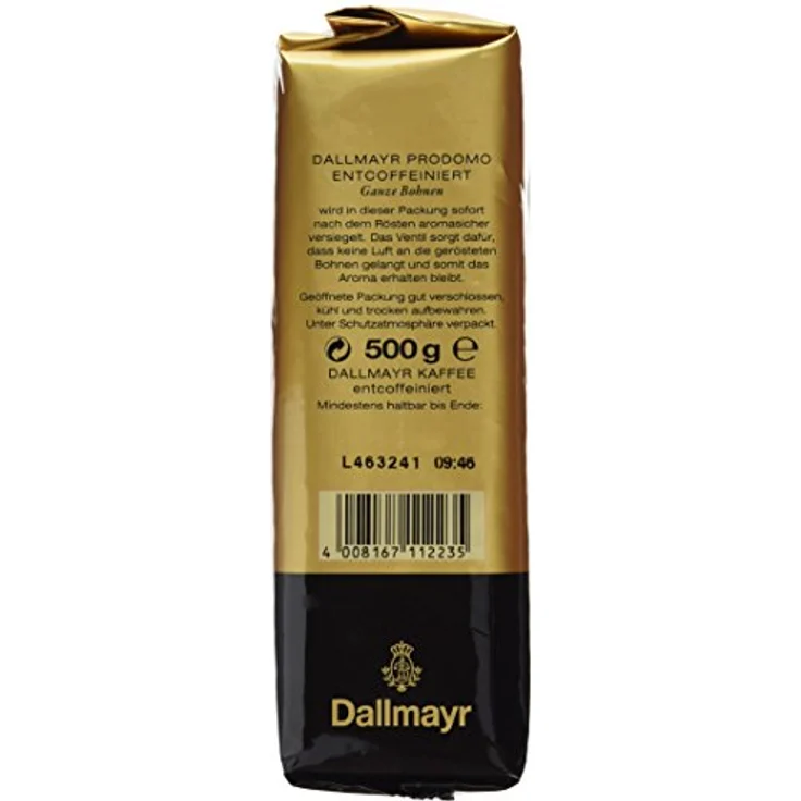 Dallmayr Kaffee Prodomo entcoffeiniert 500g in Kaffeebohnen, 12er Pack (12 x 500 g) – Bild 5