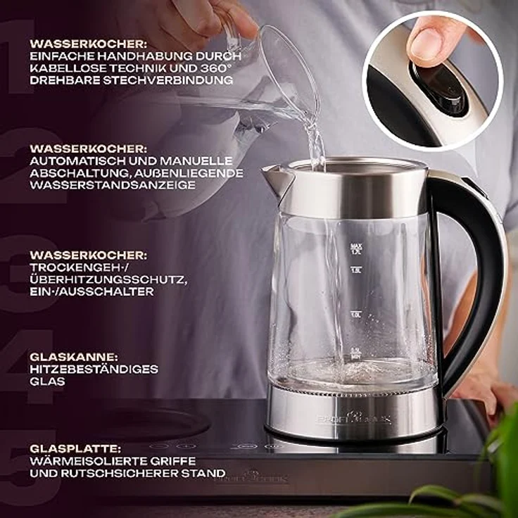 Profi Cook PC-TKS 1056 Wasserkocher Teestation Kaffeestation – Bild 6