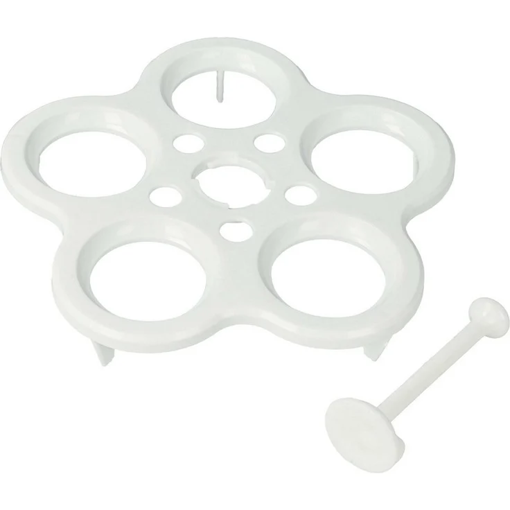 vhbw Küchenmaschinen Zubehör-Set für Vorwerk Thermomix TM31, TM5, TM6 - 5-fach Eiereinsatz, weiß – Bild 1