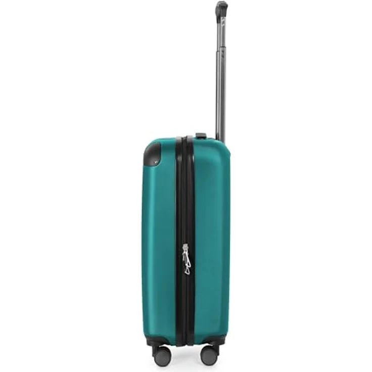 HAUPTSTADTKOFFER Spree, Leichter Hartschalen-Kabinentrolley 55x35x20 cm, 33L, Aquagrün, 2,3 kg mit 4 Doppel-Rollen – Bild 4