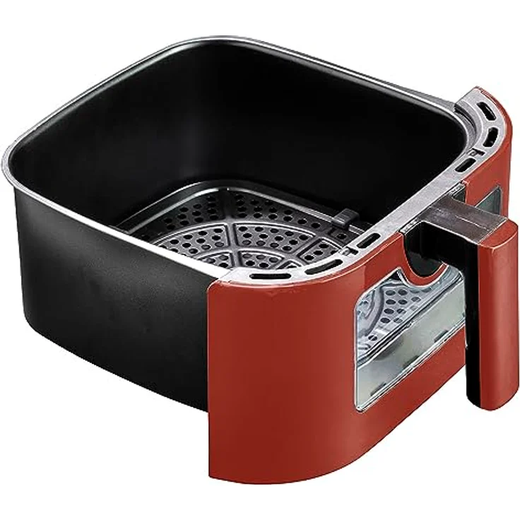 Tognana Iridea Luftfritteuse 7 L mit digitaler Anzeige, 9 voreingestellten Programmen, Antihaft-Grill und cool-touch Kunststoffkörper, apfelrot – Bild 4