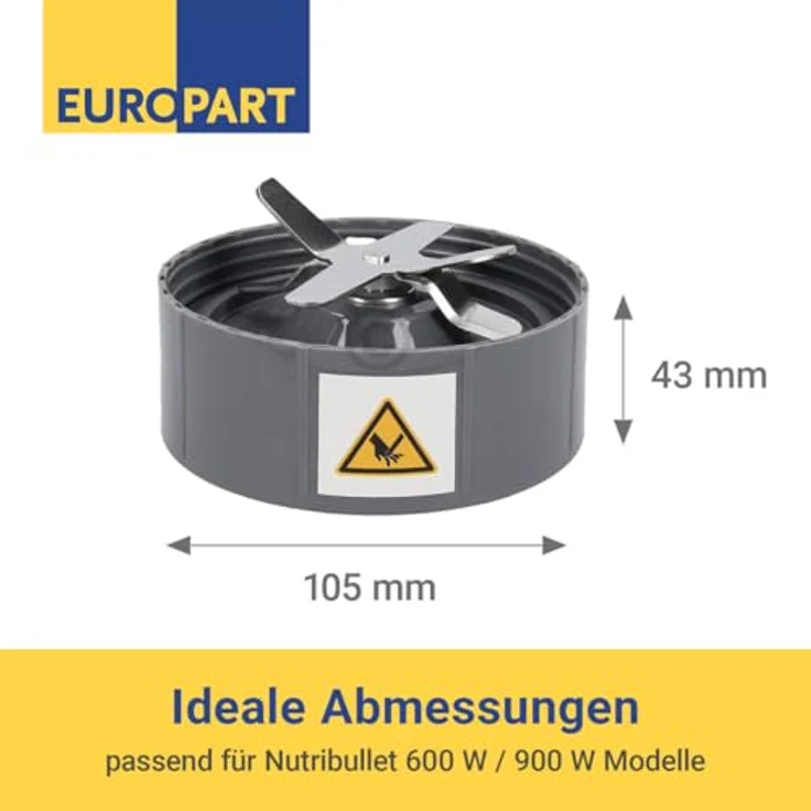 easyPART Extraktor-Klinge 6 Klingen, passend für NUTRiBULLET Standmixer NBM-BA028DL, schwarz – Bild 2