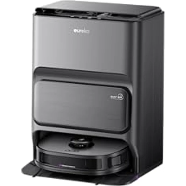 EUREKA J12ULTRA DE Saug&Wischroboter & All-in-One Station, Selbst/-waschend/trocknend/entleerend/reinigend, Heißlufttrockung,2-Mop RevoScrubTM, 5000Pa, 4,7Liter, LIDAR, Teppicherkennung, Kantenreinig – Bild 2