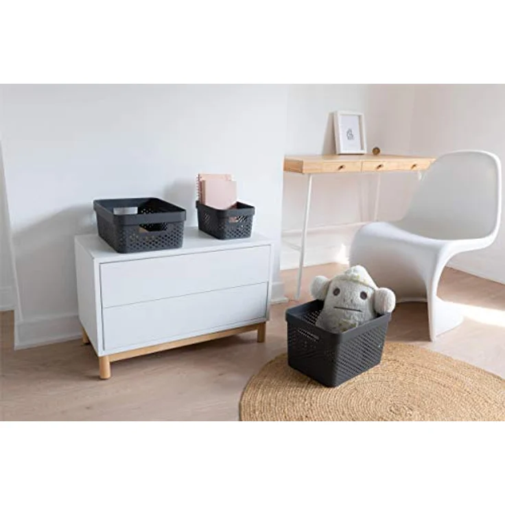 CURVER | Behälter Infinity 4,5 l, Anthrazit, 26 x 17,5 x 12,3 cm, recycelter Kunststoff – Bild 3