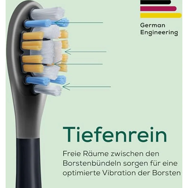 Beurer SC Plaque Eraser Bürstenköpfe, 4 Ersatzbürsten für elektrische Zahnbürsten, kompatibel mit Philips Sonicare, mit optimierter Vibration und mittlerem Härtegrad – Bild 3