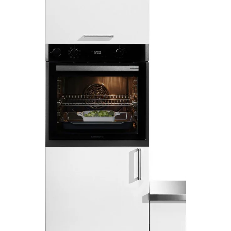 Grundig Einbaubackofen GEBD19300DX, 72 l, Dark Inox, mit 2-fach-Teleskopauszug, Steam Clean, SoftDoormatic – Bild 1