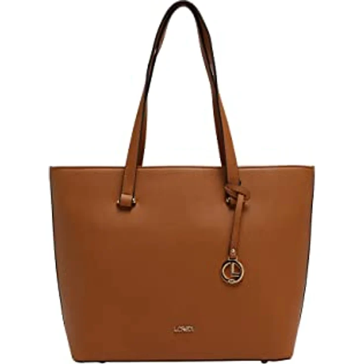 L.Credi Filippa Shopper Tasche 40 cm, braun, 100% Polyurethan, 40 x 12 x 29 cm – Bild 6