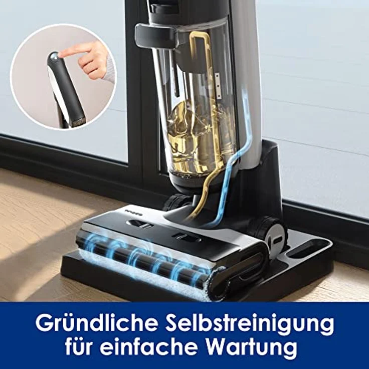 Tineco Floor ONE S7 PRO Nass- und Trockensauger kabellos, LCD-Digitalanzeige, 40min Laufzeit, für Hartböden, elektrolysiertes Wasser und Zentrifugal-Trocknung, selbstreinigend – Bild 4