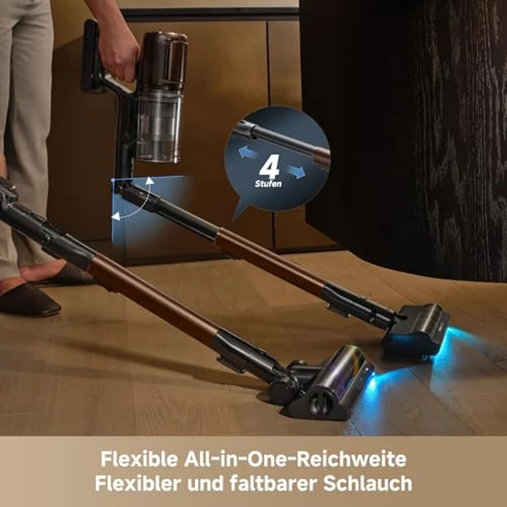 dreame V30 Kabelloser Staubsauger, 330 AW Saugkraft, 90 Minuten Laufzeit, 99,99% Filtration, für Hochflor-Teppiche und Hartböden, entfernt Tierhaare – Bild 5