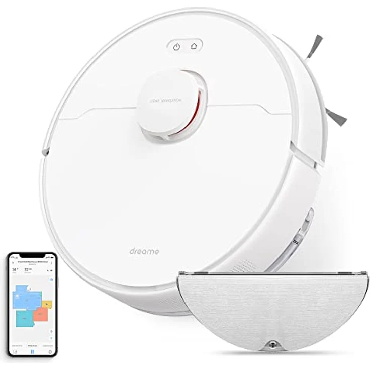 Dreame D9 Max Saugroboter mit Wischfunktion, 4000Pa Staubsauger Roboter, LDS-Navigation, 150 min Laufzeit, Karten für mehrere Böden, Ideal für Teppiche, Hartböden und Tierhaare, App, Arbeite mit Alexa – Bild 1