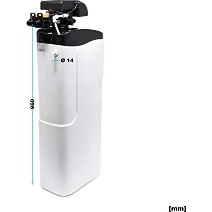 Wiltec SOFT-D Wasserenthärtungsanlage, 1000 l/h Wasserentkalkung mit Ionentauscher und 30 l Soletank – Bild 3