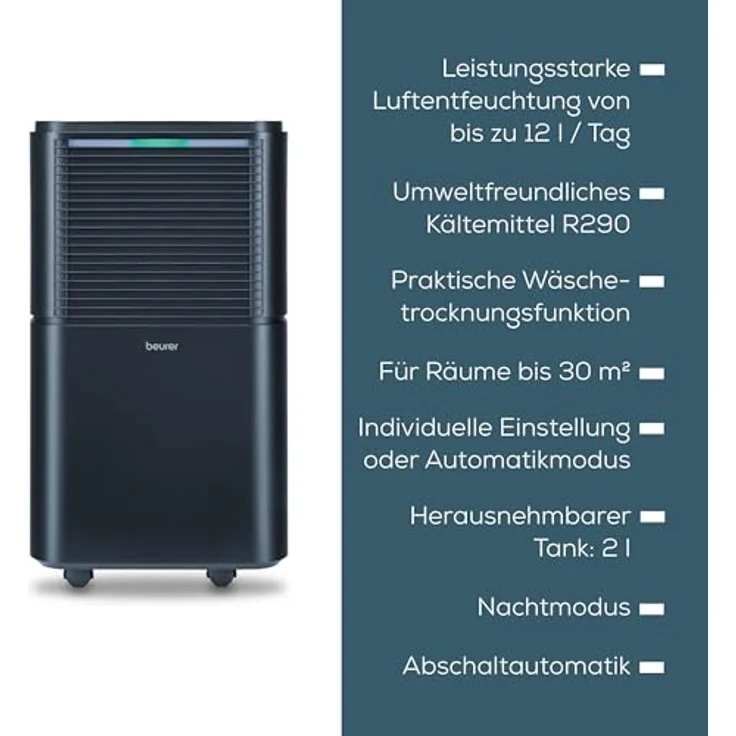 "BEURER Luftentfeuchter LE 250, 20 l/Tag Entfeuchtung, 4,0 l Tankinhalt" – Bild 7
