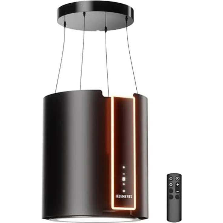 KB ELEMENTS Inselhaube, freihängende Dunstabzugshaube mit 1000 m³/h Saugleistung, Brushless-Motor, Fernbedienung und Touch-Gestensteuerung – Bild 1