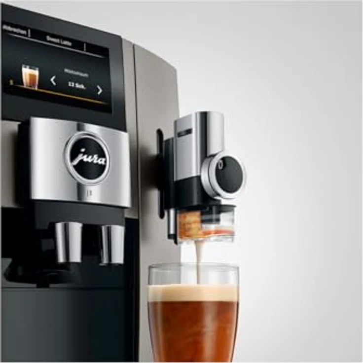 Jura J8 Midnight Silver (EA) Kaffeevollautomat, 280g Bohnenbehälter, Sweet Foam Funktion, 31 Kaffeespezialitäten – Bild 6