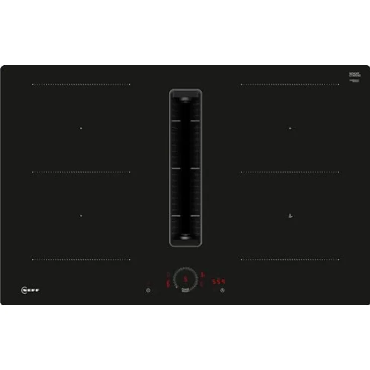 Neff V58NHQ4L0, Induktionskochfeld mit integriertem Dunstabzug, N70, Rahmenlos aufliegend, Breite 80 cm, Silence, Home Connect