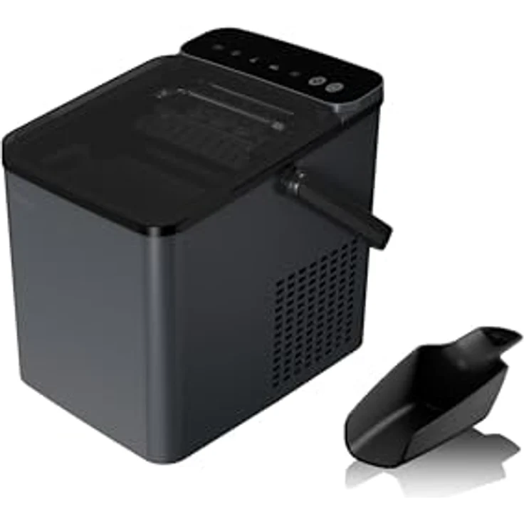 Medion® Elektrischer Eiswürfelbereiter MD 100117, 150 Watt mit 2 Eiswürfelgrößen, selbstreinigend, schwarz – Bild 8