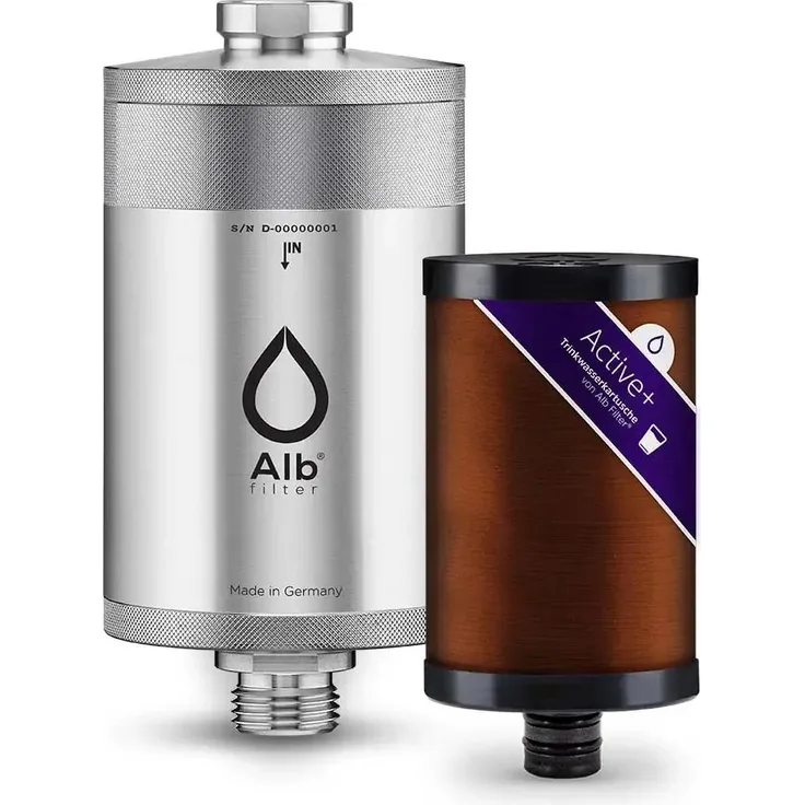 Alb Filter Active Plus, Untertisch-Wasserfilter mit BIOTON-Kartusche, Edelstahlgehäuse und 10 Jahren Garantie