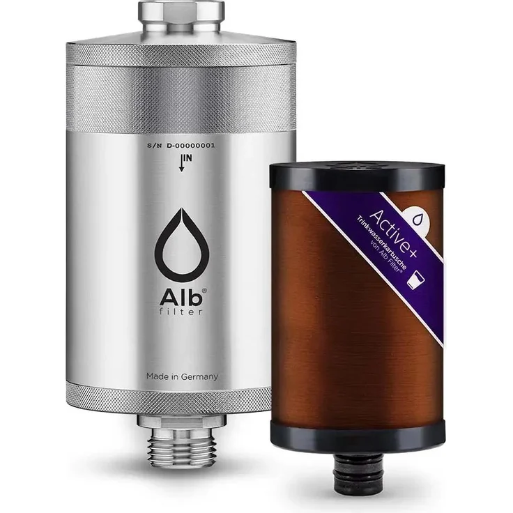 Alb Filter Active Plus, Untertisch-Wasserfilter mit BIOTON-Kartusche, Edelstahlgehäuse und 10 Jahren Garantie