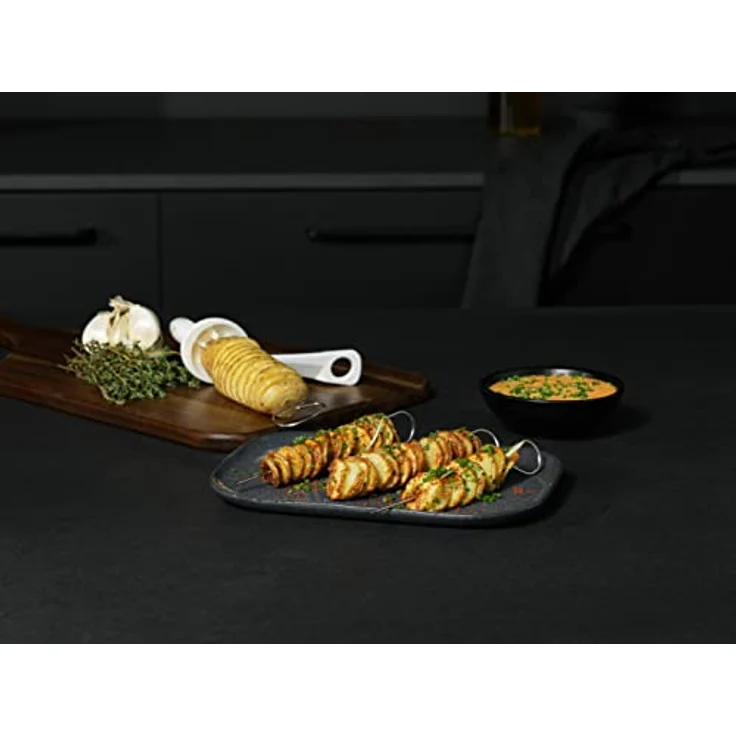 AEG AAFEK1 Erweiterungsset für Heißluftfritteuse AF6 (Mehrzweckform, Grillrost, Gemüsespiralschneider, Zubehör-Set, vielseitig einsetzbar, verschiedene Gerichte, leicht zu reinigen, edelstahl) – Bild 4