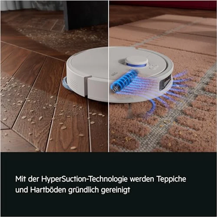 AEG AR81UW3SW Saugroboter mit Wischfunktion, LiDAR, KI-Navigation, All-in-One-Station, automatische Entleerung und Selbstreinigung, bis zu 208 Min, Weiß – Bild 4