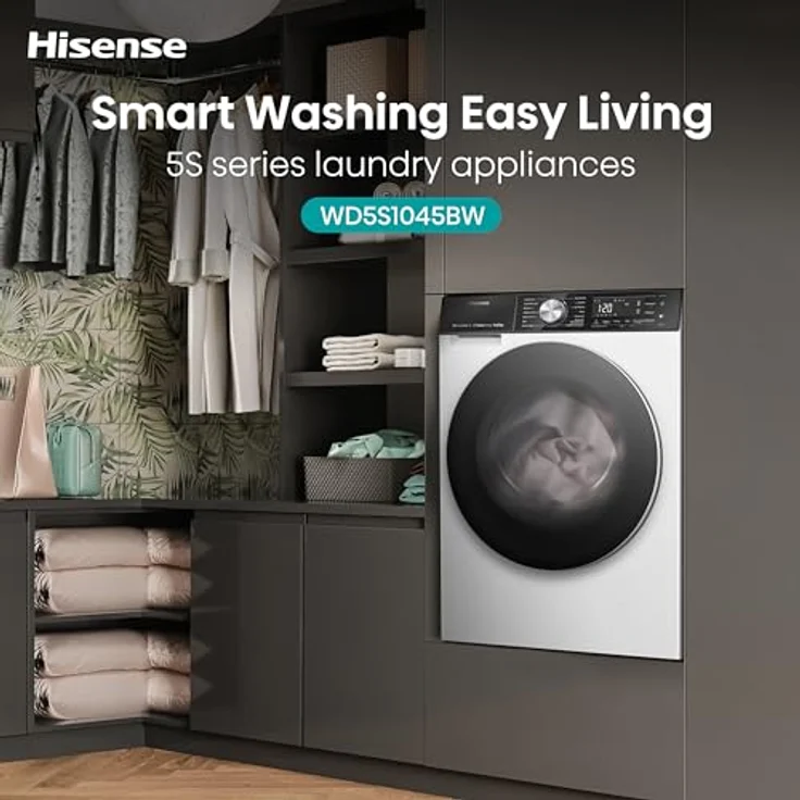 Hisense Waschtrockner WD5S1045BW, 10,5 kg, 1400 U/min, PowerJet, weiß – Bild 11