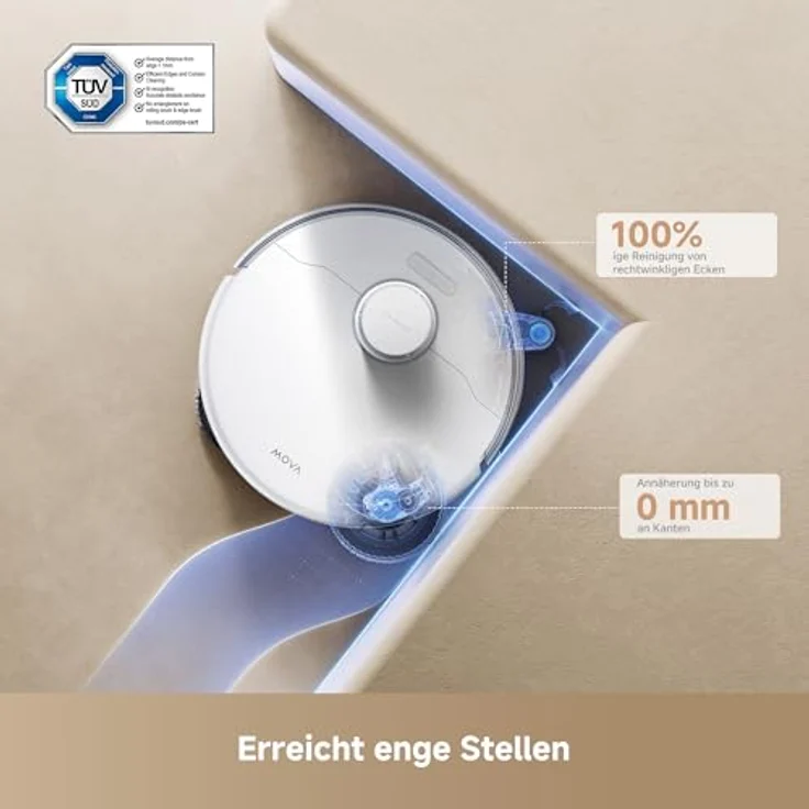 Dreame Saugroboter Mova P50 Ultra, mit Wischfunktion, 19000Pa Saugkraft, Vollautomatische Basisstation, Reinigung bei 75° C – Bild 2
