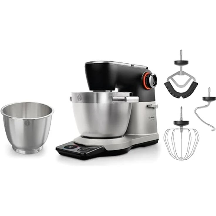 Bosch Küchenmaschine Serie 8 MUMS8ZS18, 1.800 W mit 6L Edelstahlschüssel, Automatikprogramm, Waage, Timer und 7 Stufen, 3D PlanetaryMixing, spülmaschinenfest – Bild 1