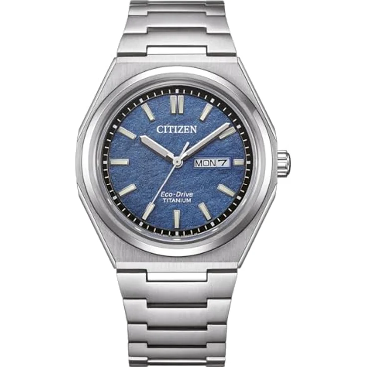 Citizen Herrenuhr Eco Drive AW0130-85LE, Solaruhr in dunklem Leder-Design – Bild 2