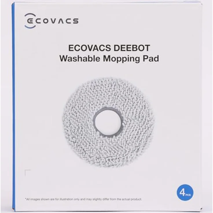 ECOVACS DCC040047, Wischtücher für DEEBOT X5 OMNI, wiederverwendbare Mopppads zur effektiven Reinigung von Hartböden, grau – Bild 2