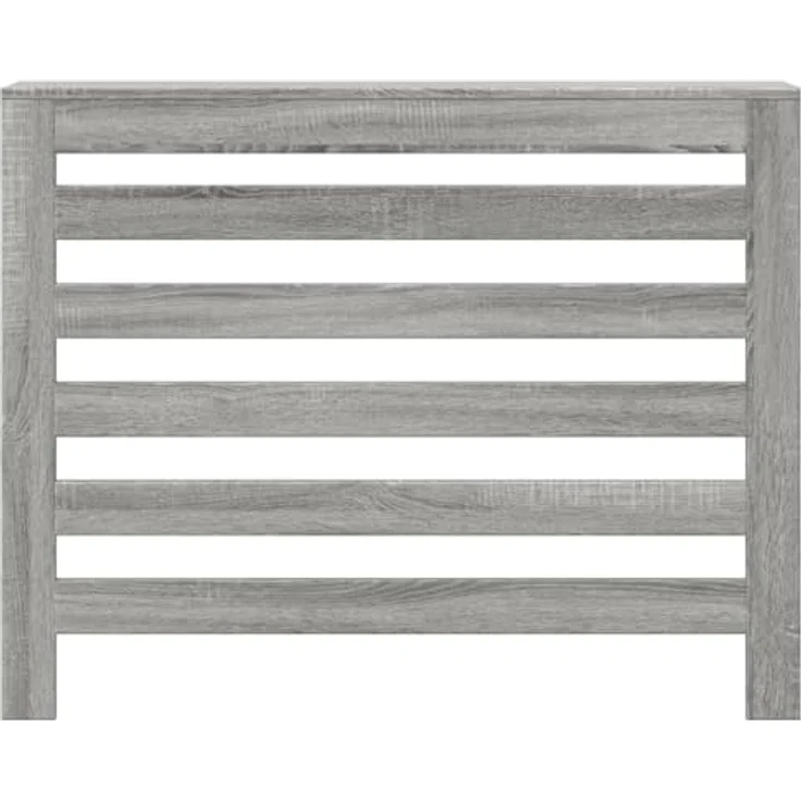 vidaXL Heizkörperverkleidung Grau Sonoma, 104x20x82 cm, Holzwerkstoff mit modernem Latten-Design und pflegeleichter Oberfläche – Bild 5