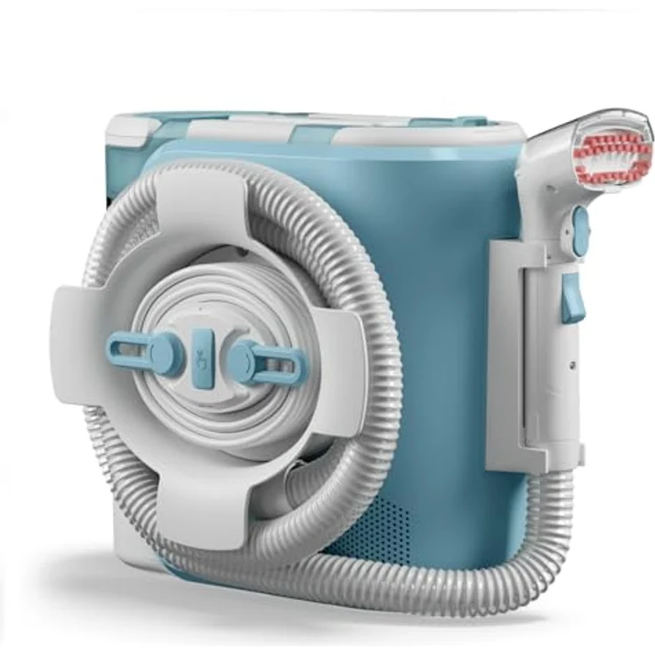 Philips Wasch-Sauger XW3193/11 3000 Series mit 2 Bürsten unterschiedlicher Größe, 400 W, beutellos, reinigt zahlreiche weiche Oberflächen, kompakt, Blau / Seidenweiß – Bild 6