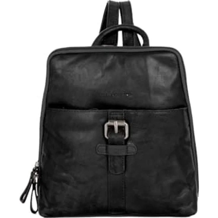 Spikes & Sparrow City Rucksack 27 cm, 100% Leder, schwarz – Bild 1