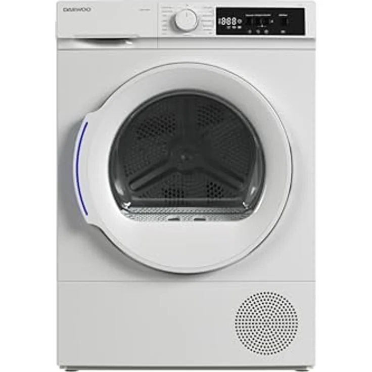 Daewoo TD-BR7GP0WD0-DE Wäschetrockner, 7 kg, Energieeffizienzklasse D, 15 Trockenprogramme inkl. 20-Minuten-Schnelltrockenprogramm, Weiß – Bild 1