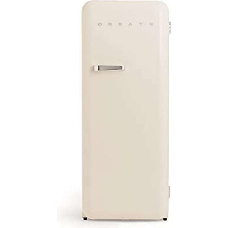 CREATE Retro Fridge 150, Kühlschrank mit Gefrierfach 281L in Cremeweiß, 3 Ablagen, niedriger Energieverbrauch, 150cm, Temperaturregelung – Bild 1