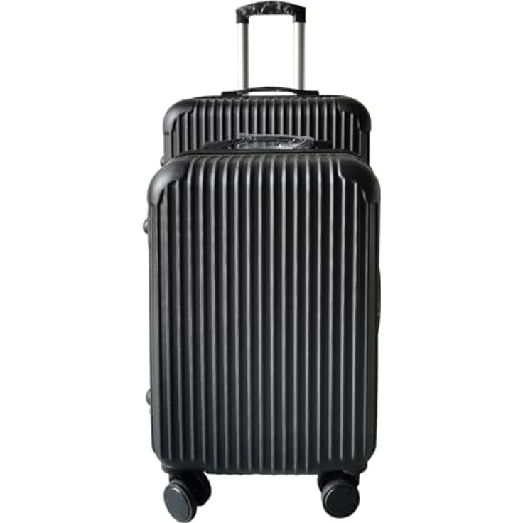 NTK-Collection Frenzi Hartschalenkoffer 2er-Set, Schwarz, mit 80 l und integrierten Zahlenschloss, platzsparend stapelbar – Bild 1